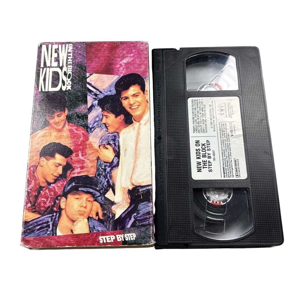 New Kids on the Block Step By Step VHS tape 1990 boy band